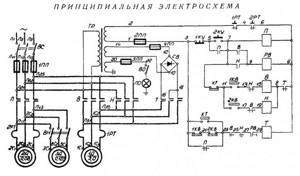1И611П Схема электрическая токарно-винторезного станка