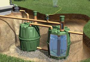 Aeration chamber in a septic tank