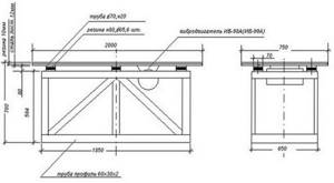 Frame drawing for vibrating table