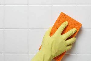 Cleaning white tiles with white grout