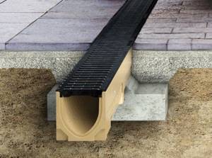 colored concrete drainage for water drainage