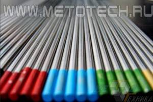 Color coding of tungsten electrodes