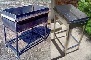 We make barbecues from metal with our own hands: photos, dimensions, drawings