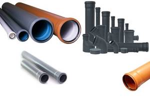 Diameter of PVC sewer pipes