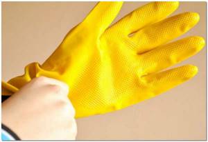Gloves are required to protect your skin when working with caustic soda.