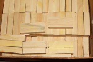 Wood for geometric carving