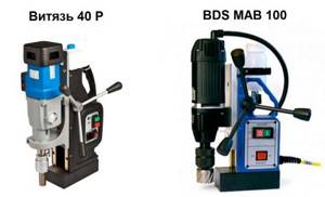 Two popular models of magnetic drilling machines