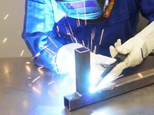 Photo: Gas shielded arc welding