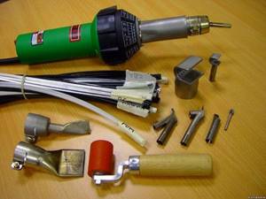 Photo: tools for welding a plastic bumper