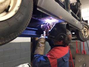 Photo: car welding at a service station