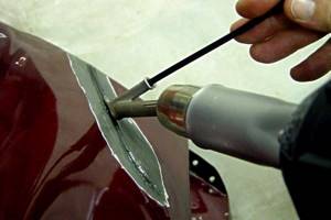 Photo: welding a plastic bumper