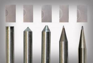 Photo: sharpening electrodes for TIG welding