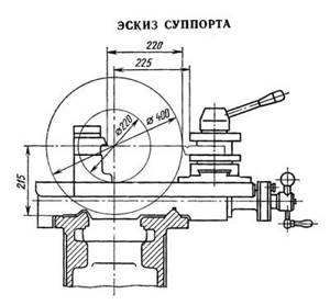 dimensions of lathe 16k20