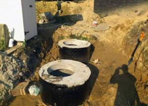 Waterproofing a septic tank from the outside