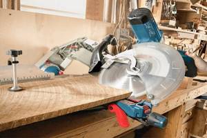 The cutting depth of the miter saw is 45 degrees.