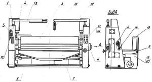 IV-2144 Arrangement of components of a sheet bending machine