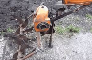Making a cultivator from a Ural chainsaw