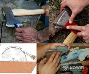 How to sharpen an ax correctly