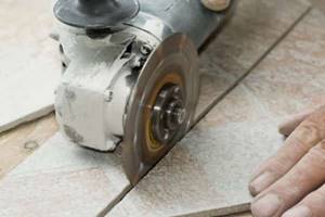 how to cut porcelain tiles at home using a grinder