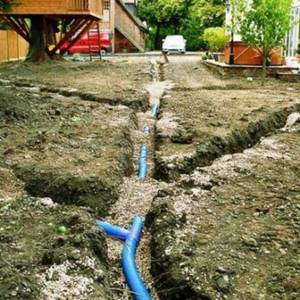How to make drainage on a sloped area