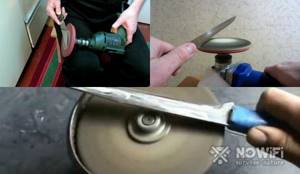 how to sharpen knives on a machine with an abrasive wheel