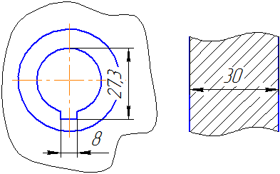 As the thickness is indicated in the drawing