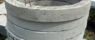 what are the types of reinforced concrete rings for a septic tank?