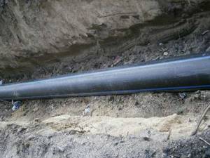 Deep sewer pipe