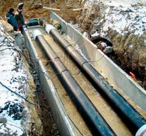 Channel pipeline laying