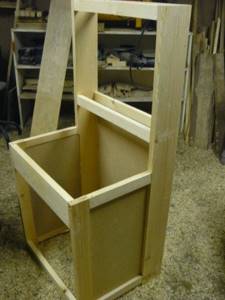 Cabinet frame for outdoor washbasin