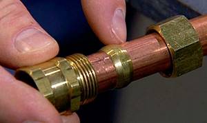 compression fittings for copper pipes for welding