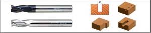 Spiral end mills cut grooves, make holes and process contours
