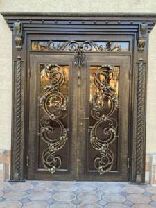 wrought iron entrance doors photo
