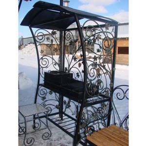 wrought iron grill and accessories