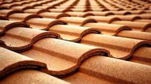 Roof made of cement-sand tiles