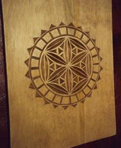 Master class Geometric wood carving on a cutting board