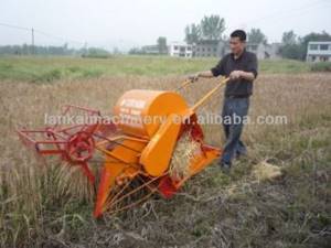 Grain thresher for walk-behind tractor