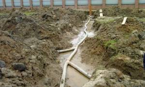 Installation of drainage system