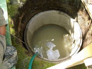 Turbid liquid in the well