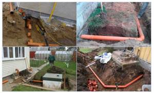 To what depth should a sewer pipe be buried? Laying a sewer system