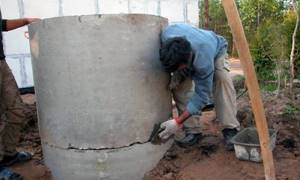 External waterproofing of a well