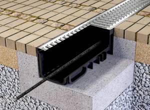 Heating of open storm drains