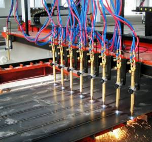 Equipment for plasma cutting of metal into strips