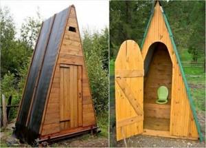 Hut-shaped toilets are very popular
