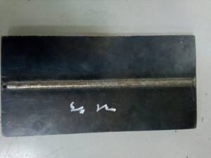 orbital welding of black steel - reverse side