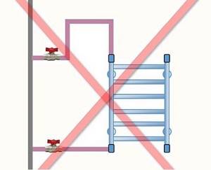 Errors when installing and connecting a heated towel rail