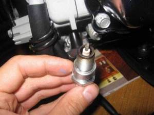 Inspection of the spark plug