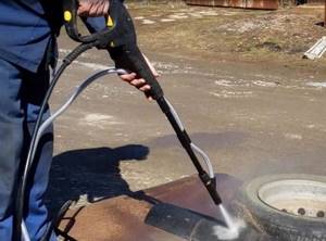 Sandblasting nozzle for karcher: sandblasting from a high pressure washer