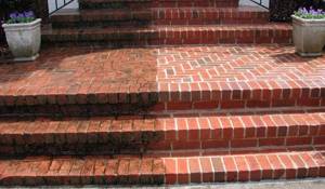 Sandblasting technology is also useful for cleaning time-worn brick pavements.