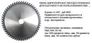 Carbide circular saw - characteristics